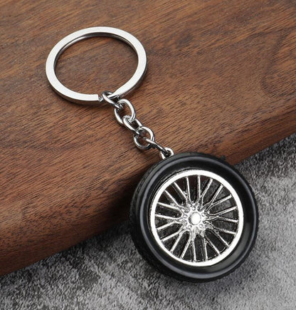 3D Multispoke Style Wheels Tire Rim Keychain | Car Guy Gift | Boyfriend Gift | Car Accessory | Keychain Accessory for Him | New Car Gift