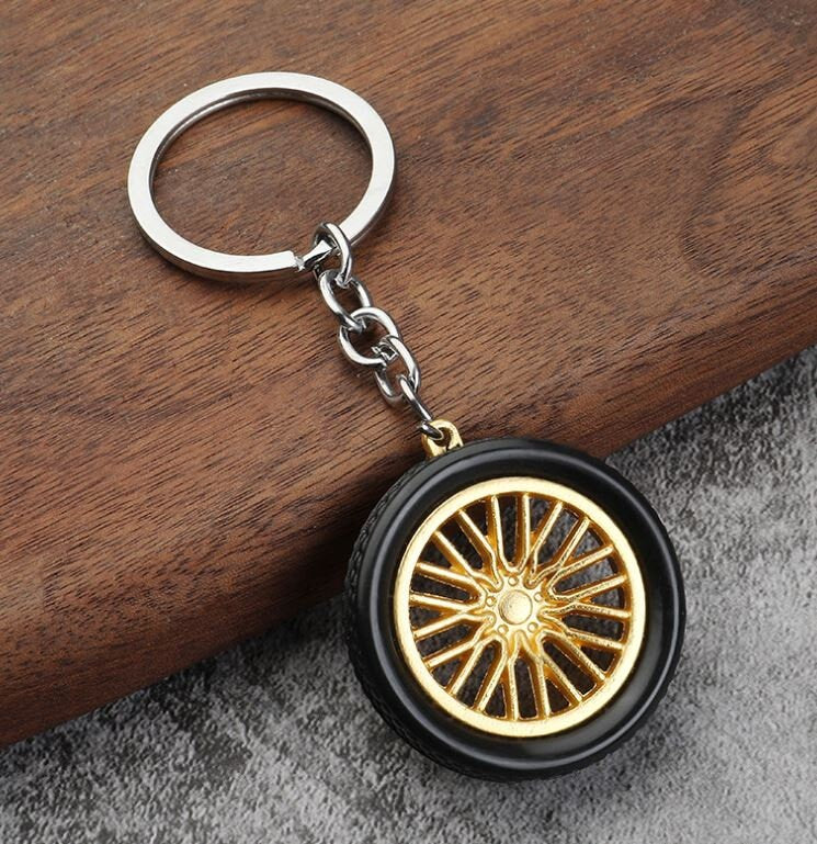 3D Multispoke Style Wheels Tire Rim Keychain | Car Guy Gift | Boyfriend Gift | Car Accessory | Keychain Accessory for Him | New Car Gift