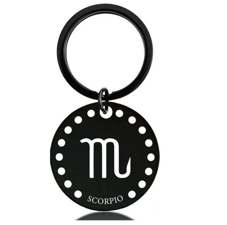 Cute Simple Scorpio Zodiac Keychain Keyring | Horoscope Accessory | Unique Car Accessory Gift for Her | Car Charm | New Car Gift