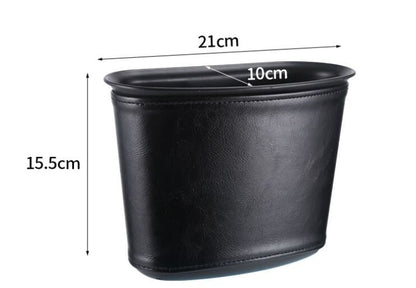Cute Simple Leather Car Garbage Trash Can | Open Garbage Bin | Hanging Trash Can | Car Garbage Disposal | New Car Gift