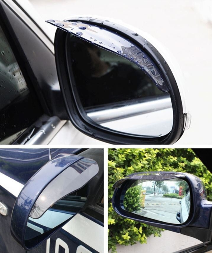 Set of 2 Simple Carbon Fiber Car Side View Mirror Visor | Side View Mirror Rain Blocker Visor | Unique Car Accessories | New Car Gift