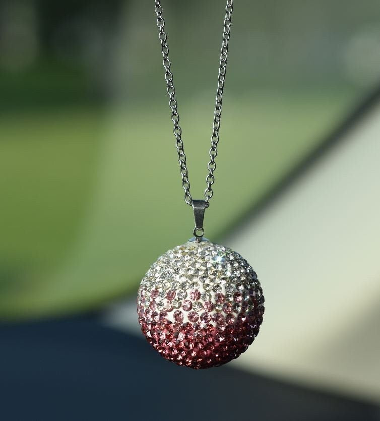 Cute Crystal Rhinestone Hanging Disco Ball | Rear View Mirror Charms | Gradient Bling Car Accessories | Cute Car Accessory | New Car Gift