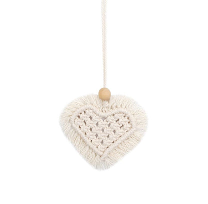 Cute Macrame Heart | Rear View Mirror Accessories | Boho Car Ornament | Cute Car Mirror Decor | New Car Gift
