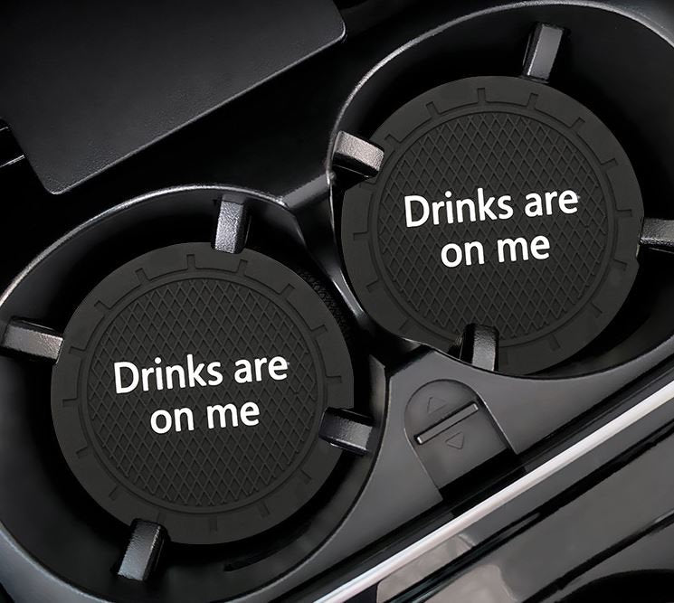 Don't Fuck Up My Car Please Car Cup Holder Inserts (2 Pack) | Funny Coasters | Cup Holder Coasters | Funny Gag Gift | New Car Gift