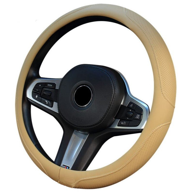 Simple Car Leather Steering Wheel Cover | Steering Wheel Accessories | Unique Car Accessories | Steering Wheel Covers | New Car Gift