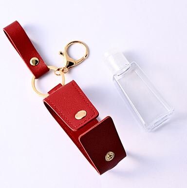 Stylish Leather Hand Sanitizer Keychain Case | Lotion Keychain Holder | Keychain Accessories | Car Accessories for Women | New Car Gifts