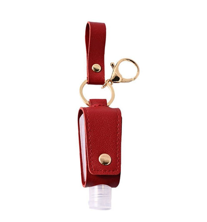 Stylish Leather Hand Sanitizer Keychain Case | Lotion Keychain Holder | Keychain Accessories | Car Accessories for Women | New Car Gifts