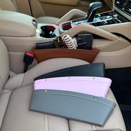 Cute Simple Leather Car Gap Storage Box | Slit Storage Box | Car Organizer | Seat Gap Storage | Car Phone Holder | New Car Gift