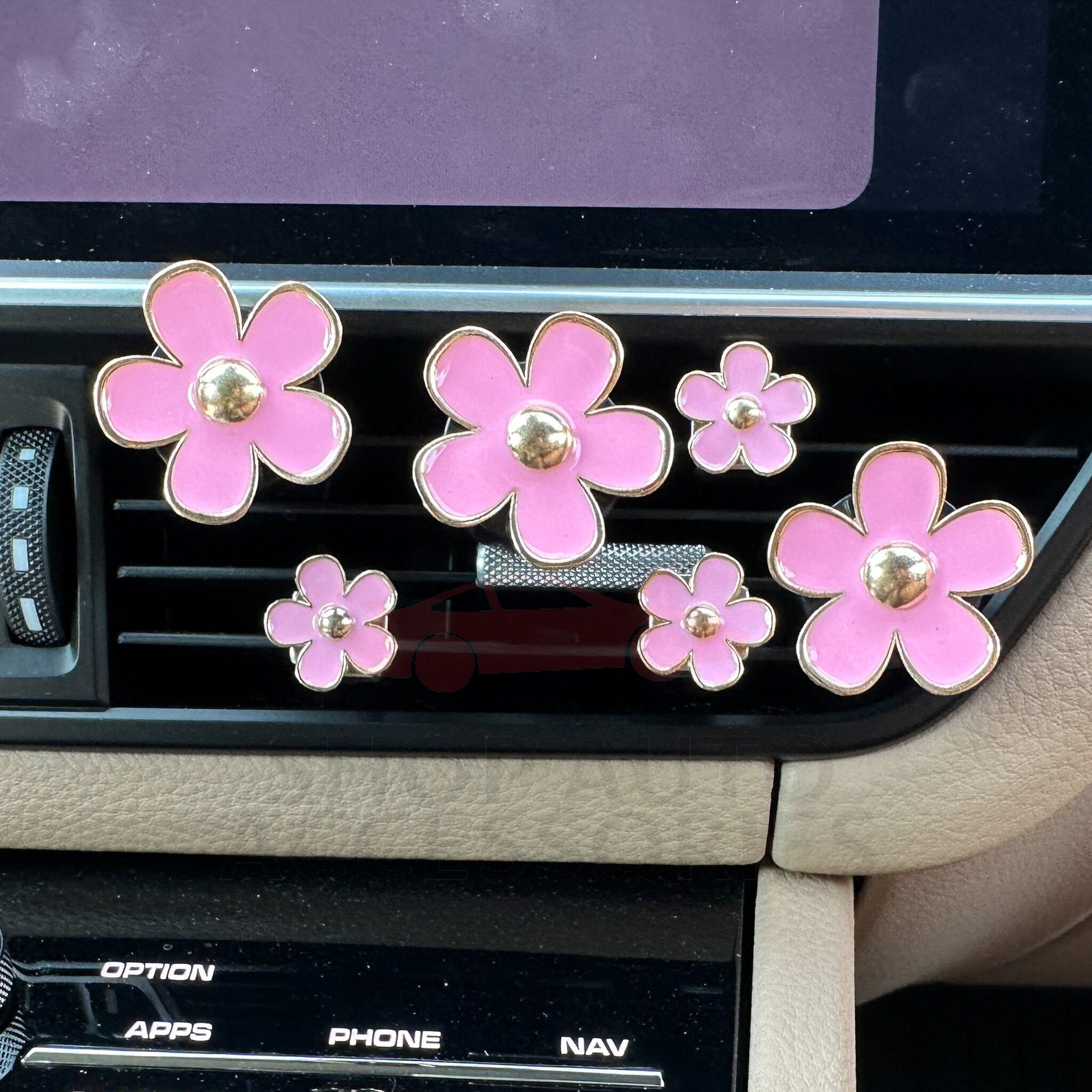 Set of 6 Cute Daisy Flower Air Vent Clips | Car Interior Decor | Car Flower Accessories | Cute Air Fresheners | New Car Gift
