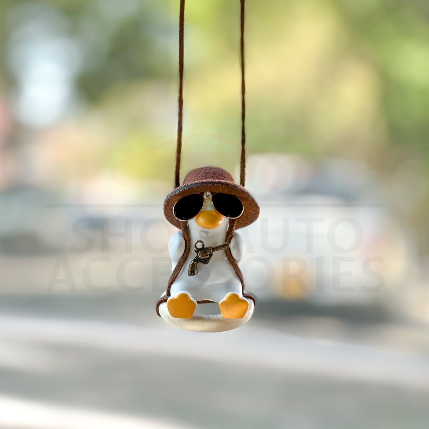 Cute Swinging Duck Car Rear View Mirror Hanging Accessory | Little Duck Car Ornament | Unique Car Accessory Gift | New Car Gift