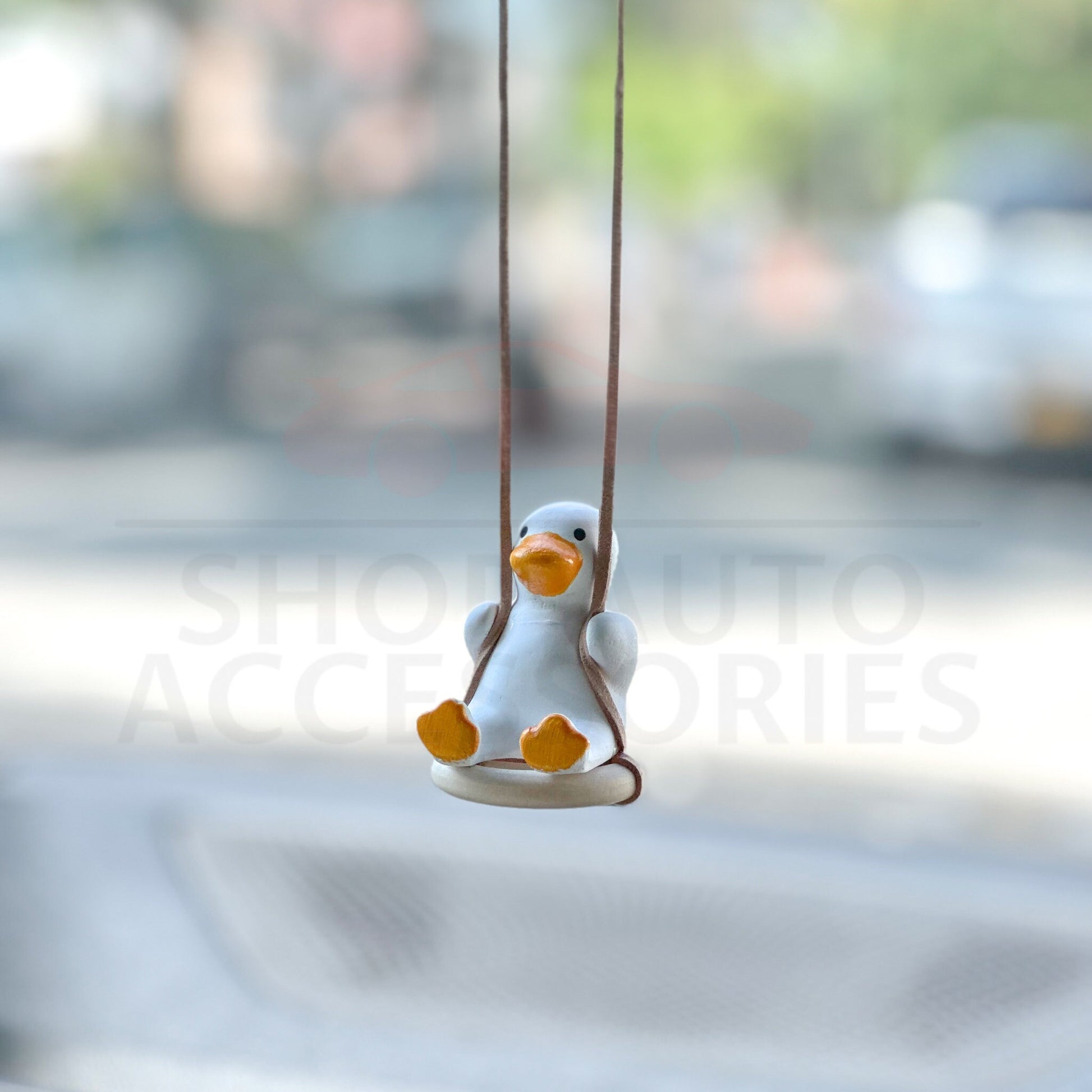 Cute Swinging Sunglasses Ducks Car Rear View Mirror Hanging Accessory | Little Duck Car Swing Ornament | Car Charm | New Car Gift