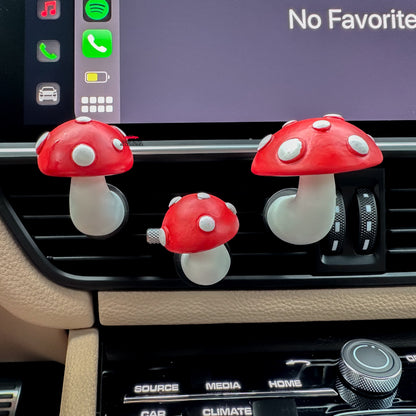 Set of 3 Cute Mushroom Air Vent Clip | Air Freshener Clip | Unique Car Accessory Gift | Car Charm | Home Decor | New Car Gift