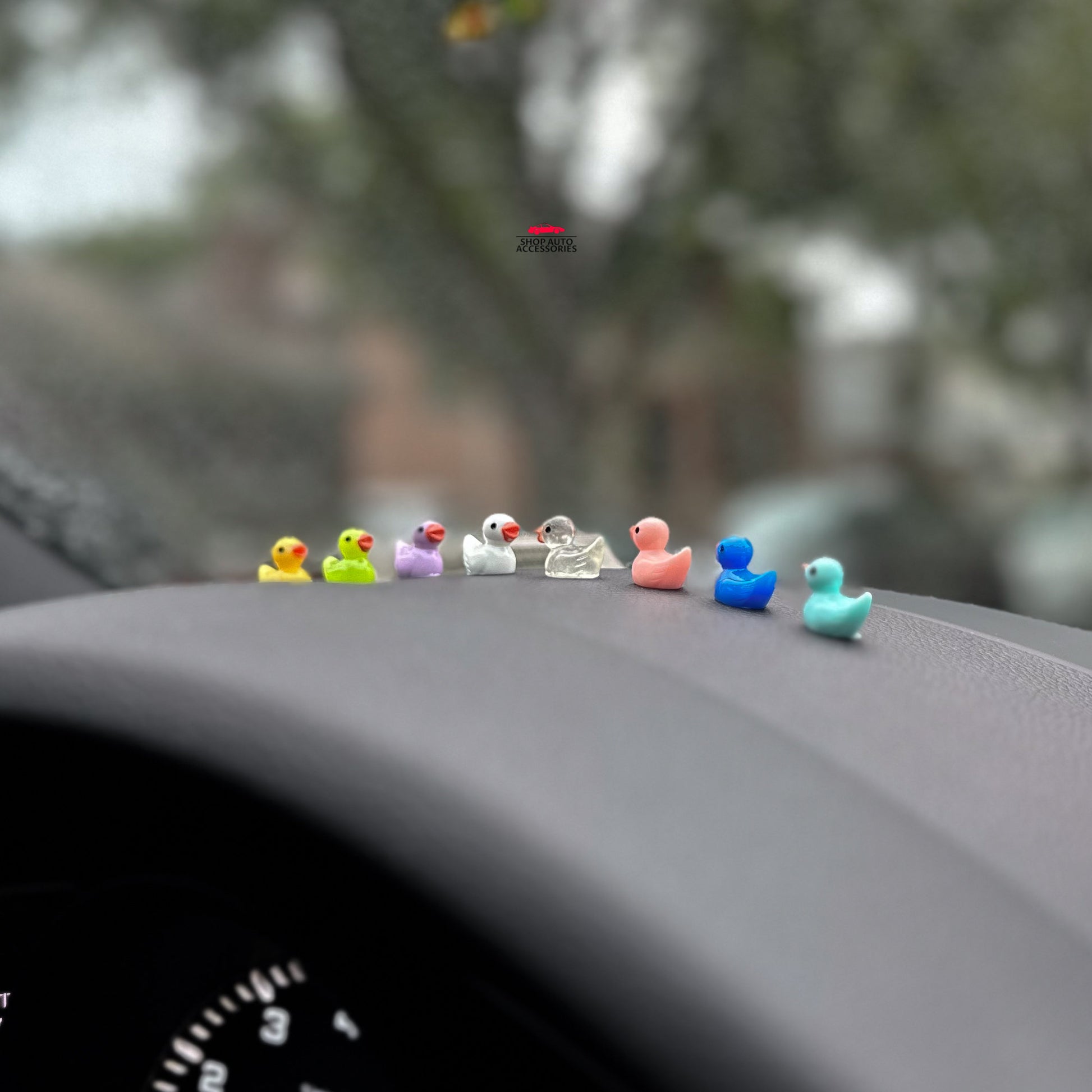 Set of 8 Cute Mini Ducks Car Dashboard Accessory | Little Duck Car Ornament | Unique Car Accessory Gift | Car Charm | New Car Gift