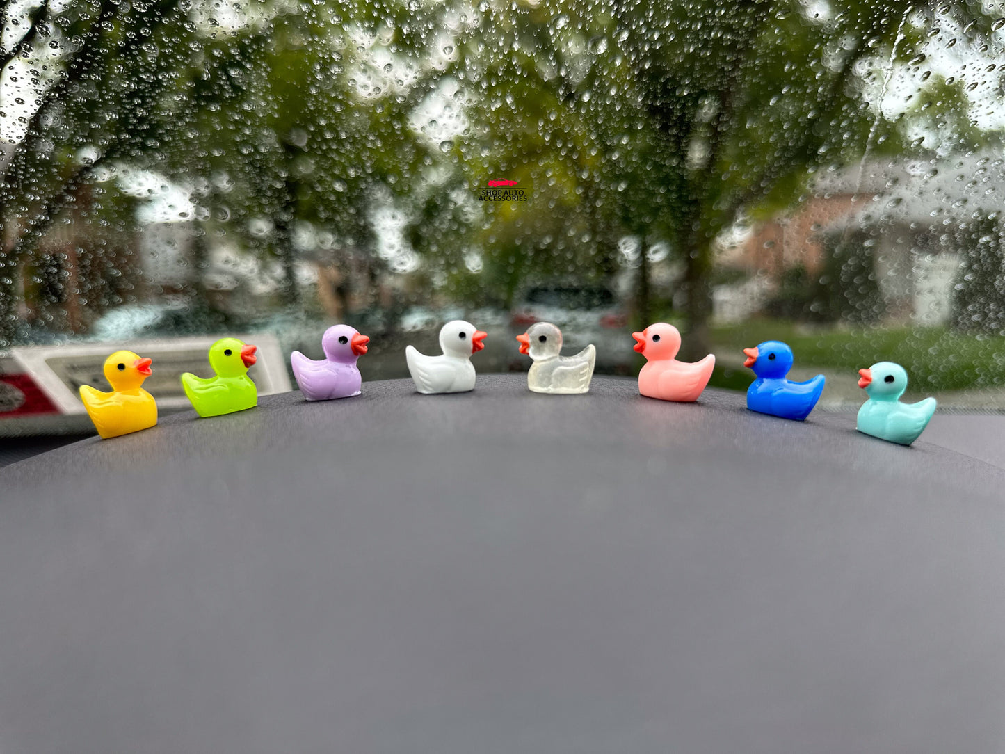 Set of 8 Cute Mini Ducks Car Dashboard Accessory | Little Duck Car Ornament | Unique Car Accessory Gift | Car Charm | New Car Gift