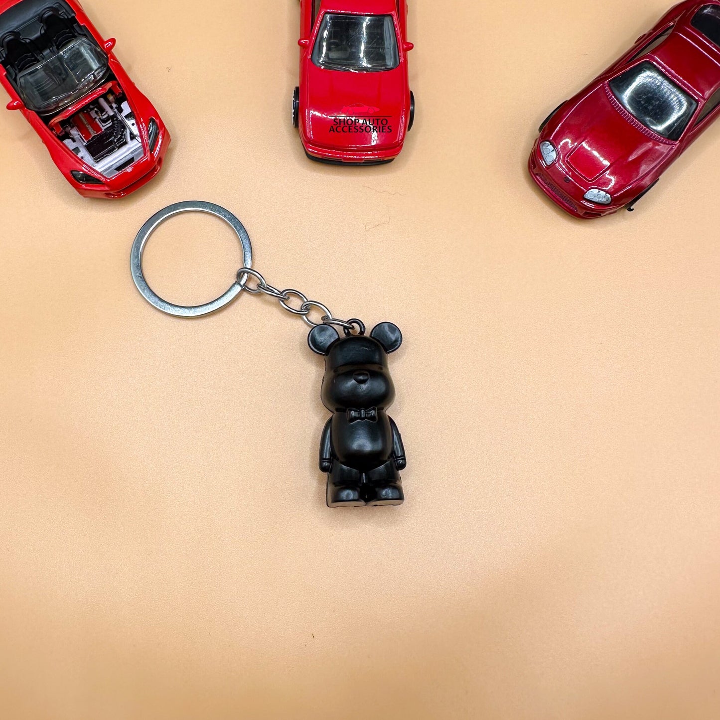 Hypebeast Streetwear Style Bear Keychain | Car Guy Gift | Boyfriend Gift | Car Accessory | Keychain Accessory for Him | New Car Gift