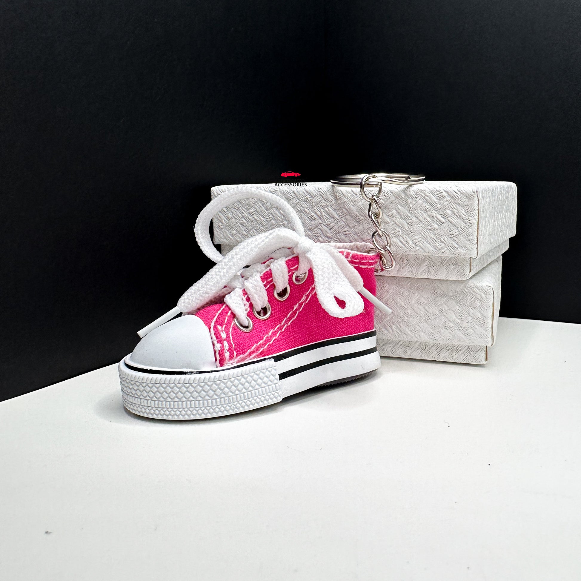 Cute Mini 3D High Top Converse Style Keychain | Aesthetic Keychain Ring | Unique Car Accessory Gift for Her | Car Charm | New Car Gift