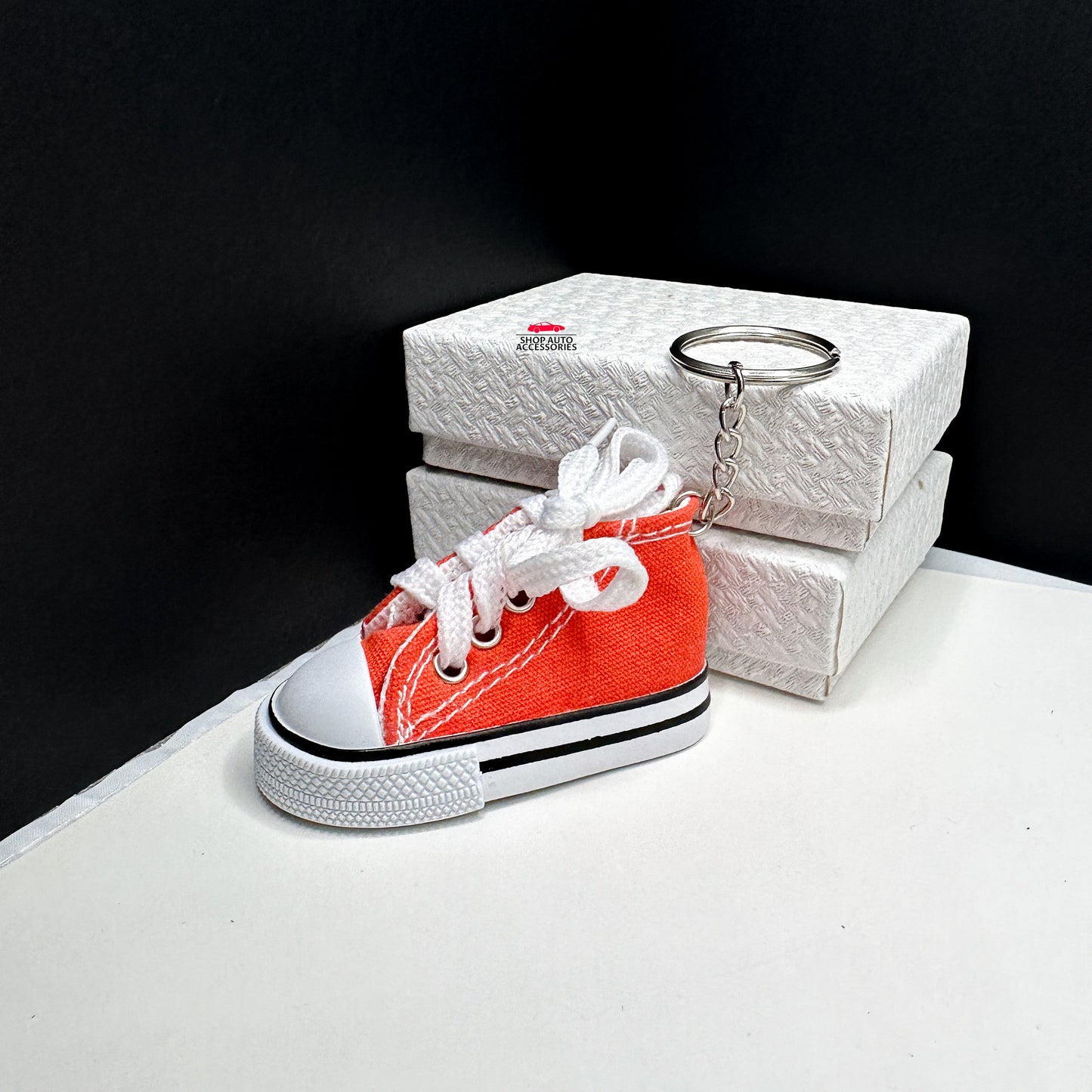 Cute Mini 3D High Top Converse Style Keychain | Aesthetic Keychain Ring | Unique Car Accessory Gift for Her | Car Charm | New Car Gift