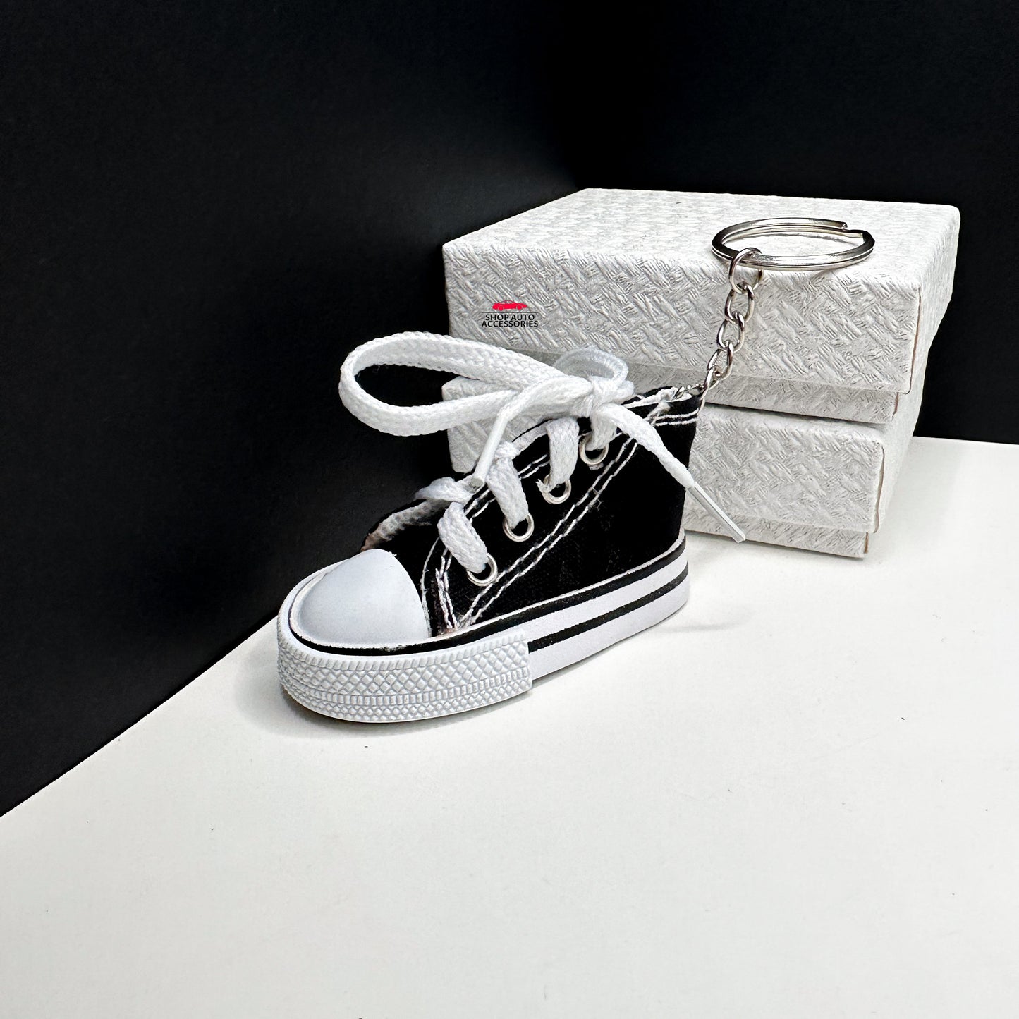 Cute Mini 3D High Top Converse Style Keychain | Aesthetic Keychain Ring | Unique Car Accessory Gift for Her | Car Charm | New Car Gift