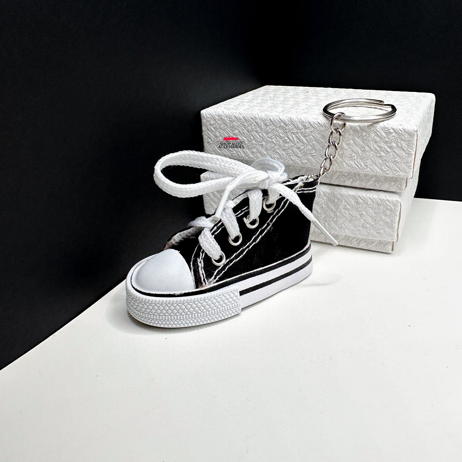 Cute Mini 3D High Top Converse Style Keychain | Aesthetic Keychain Ring | Unique Car Accessory Gift for Her | Car Charm | New Car Gift