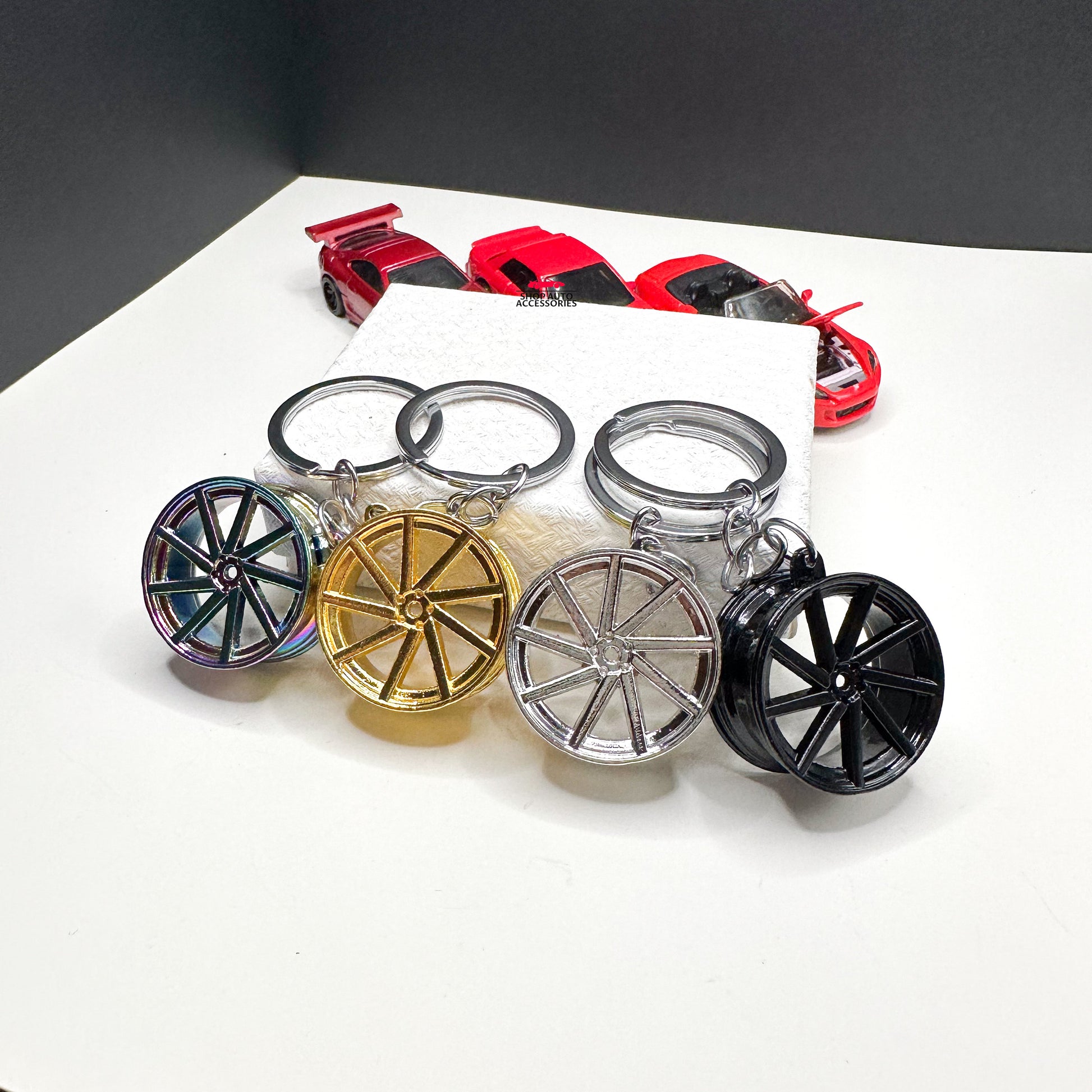 3D Multispoke Style Wheel Tire Rim Keychain | Car Guy Gift | Boyfriend Gift | Car Accessory | Keychain Accessory for Him | New Car Gift