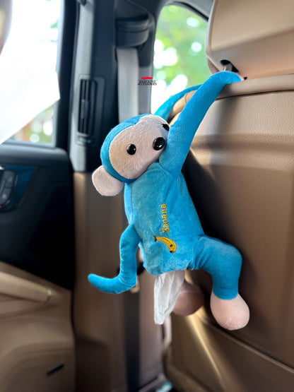 Cute Funny Monkey Tissue Holder | Funny Gag Gift | Car Tissue Holder | Cute Car Accessory | Car Organizer | Car Tissue Box | New Car Gift