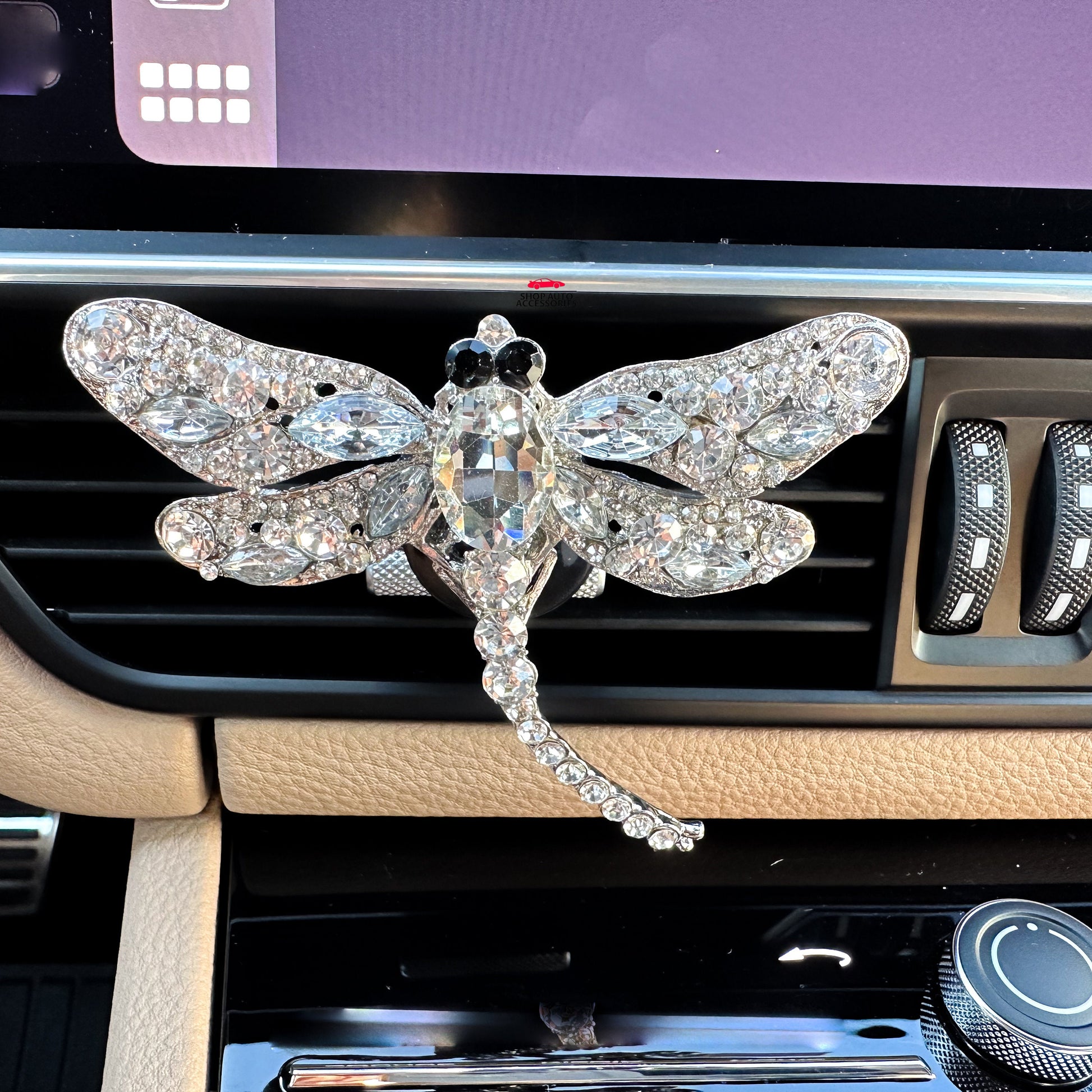 Cute Crystal Rhinestone Dragonfly Air Vent Clip | Air Freshener Clip | Bling Car Accessories | Cute Car Accessory | New Car Gift