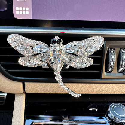 Cute Crystal Rhinestone Dragonfly Air Vent Clip | Air Freshener Clip | Bling Car Accessories | Cute Car Accessory | New Car Gift