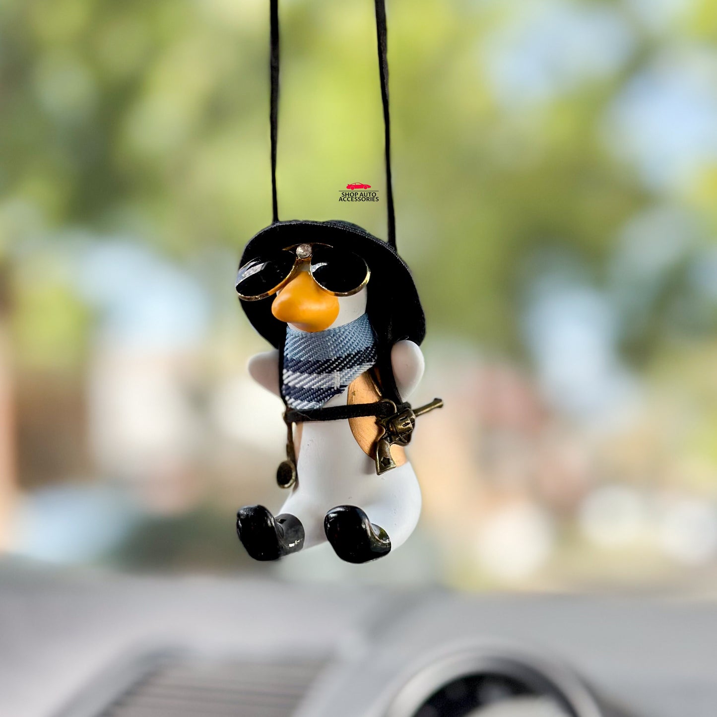 Cute Fancy Duck Car Rear View Mirror Hanging Accessories | Little Duck Car Swing Ornament | Unique Car Accessory Gift | New Car Gift