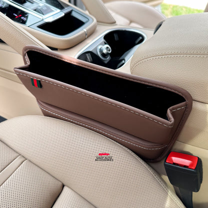 Premium Leather Car Gap Storage Box | Elevated Slit Storage Box | Simple Car Organizer | Seat Gap Storage | Car Phone Holder | New Car Gift