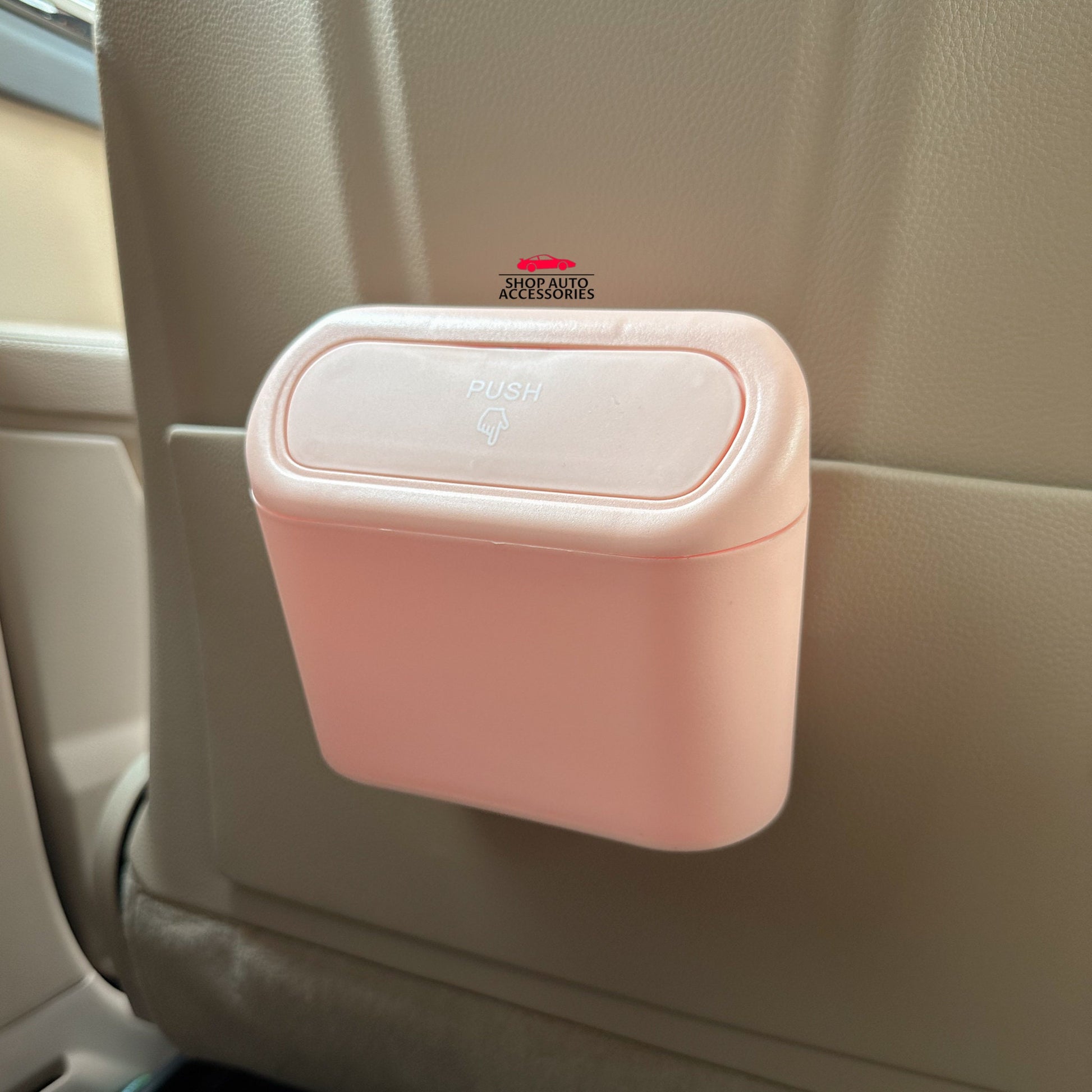 Cute Simple Mini Car Garbage Trash Can | Press Type Garbage Bin | Hanging Trash Can | Car Garbage Disposal | New Car Gift