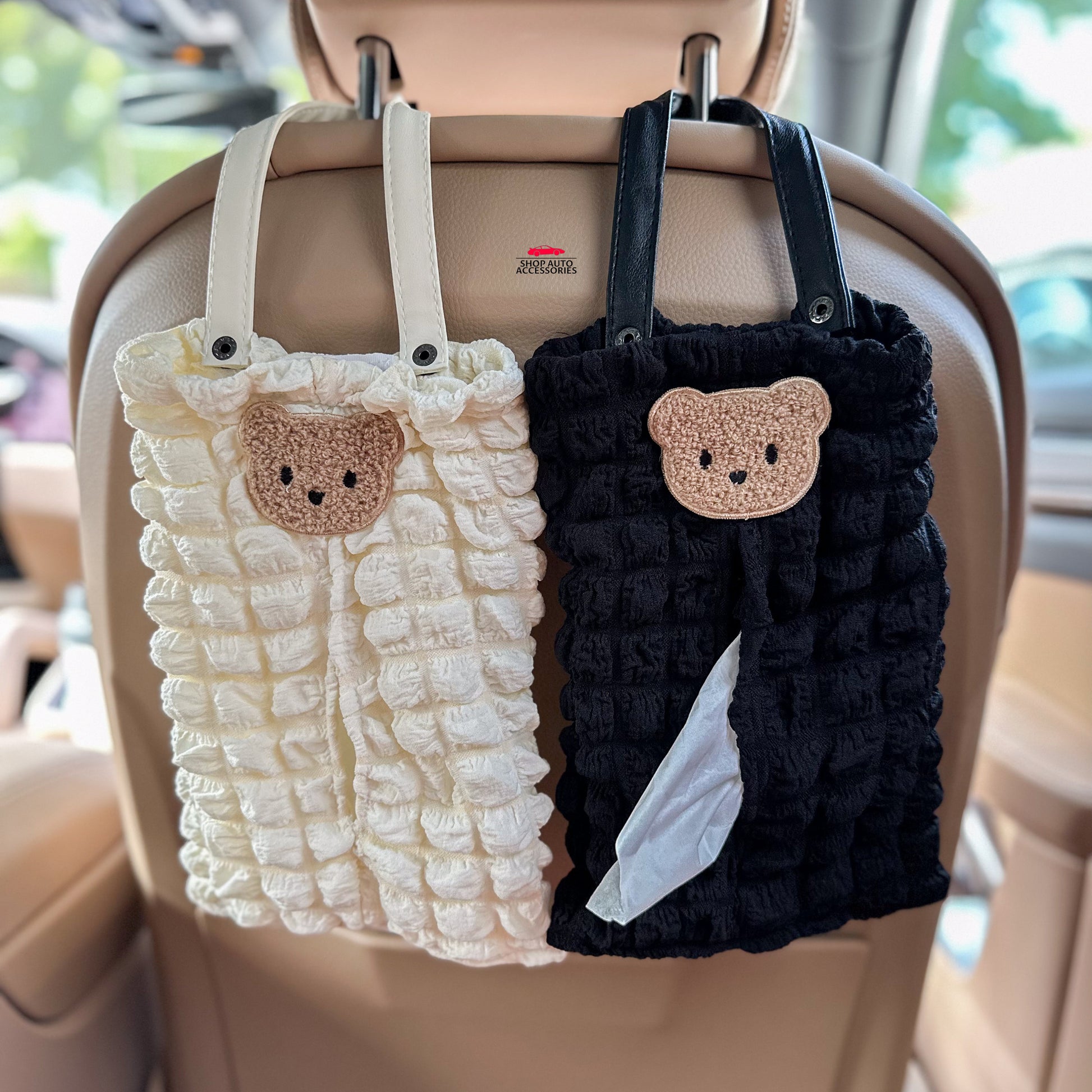 Cute Simple Black Car Quilted Tissue Box Holder | Car Tissue Holder | Car Accessory | Car Organizer | Car Tissue Box | New Car Gift