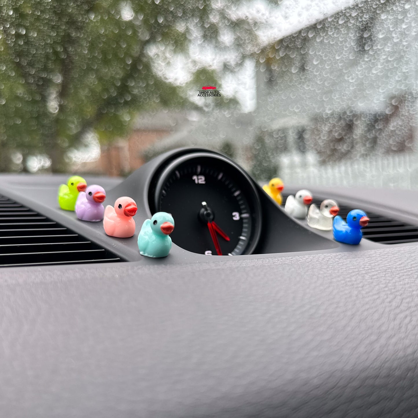 Set of 8 Cute Mini Ducks Car Dashboard Accessory | Little Duck Car Ornament | Unique Car Accessory Gift | Car Charm | New Car Gift