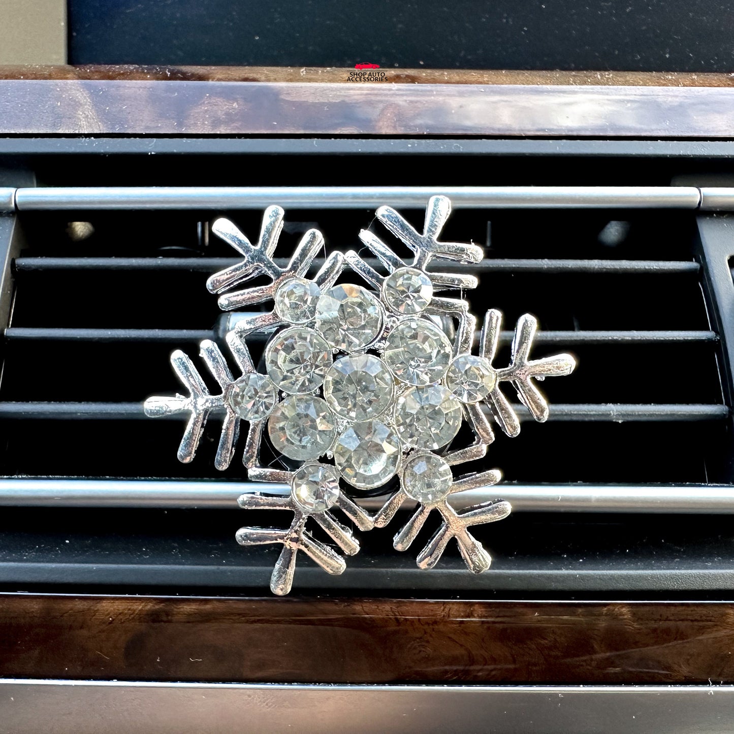 CLEARANCE Cute Crystal Rhinestone Snowflake Air Vent Clip | Air Freshener Clip | Bling Car Accessories | Cute Car Accessory