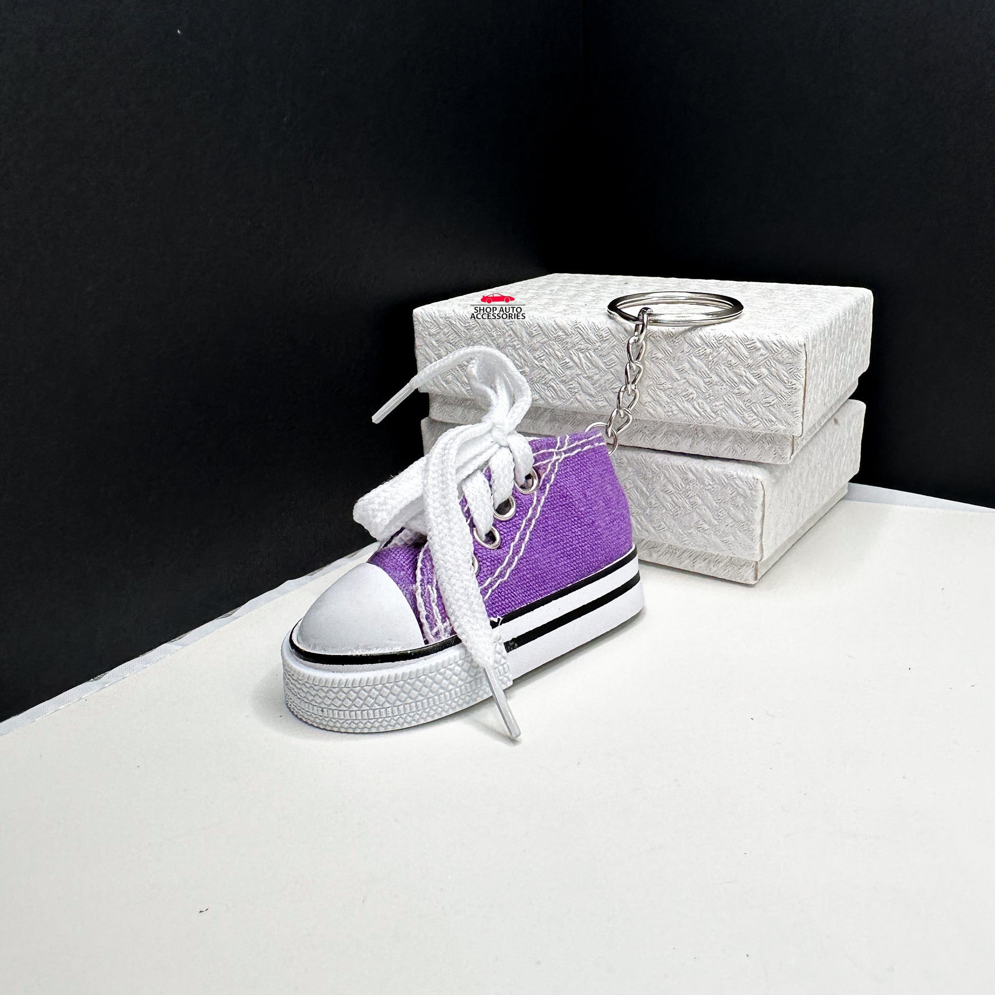 Cute Mini 3D High Top Converse Style Keychain | Aesthetic Keychain Ring | Unique Car Accessory Gift for Her | Car Charm | New Car Gift