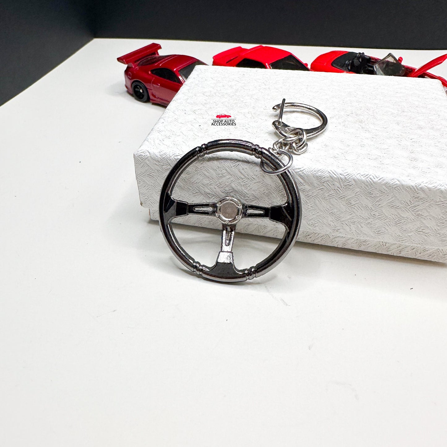 Racing Competition Steering Wheel Keychain | Car Guy Gift | Boyfriend Gift | Car Accessory | Keychain Accessory for Him | New Car Gift