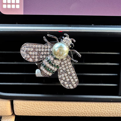 Cute Crystal Rhinestone & Pearl Bee Air Vent Clip | Air Freshener Clip | Bling Car Accessories | Cute Car Accessory | New Car Gift