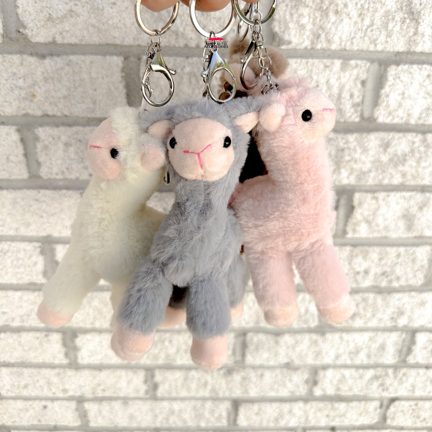 Cute Fluffy Alpaca Llama Keychain Car Charm | Cute Keyring Accessories for Women | Car Ornament | Animal Car Decor | New Car Gift