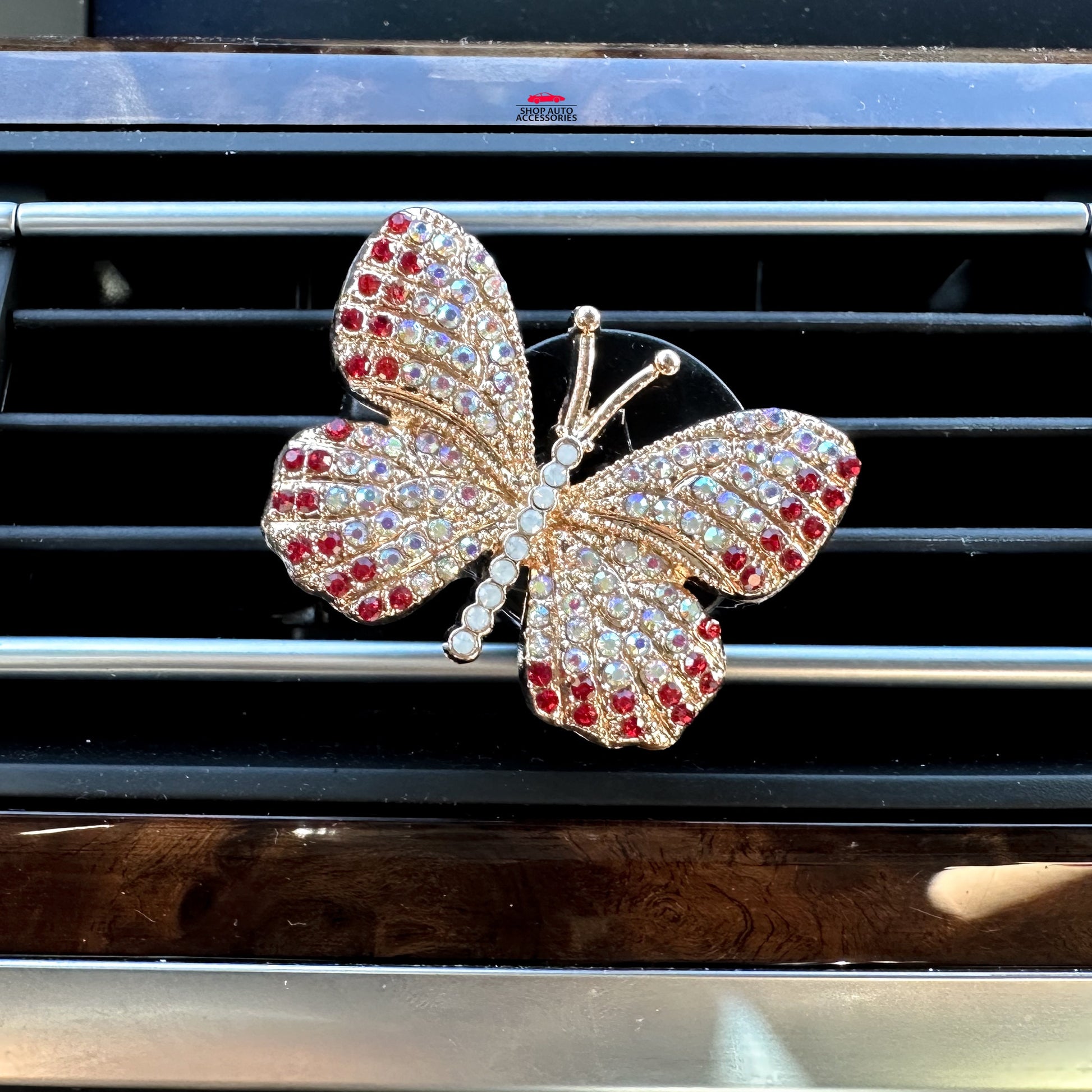 Cute Crystal Rhinestone Butterfly Air Vent Clip | Air Freshener Clip | Bling Car Accessories | Cute Car Accessory | New Car Gift