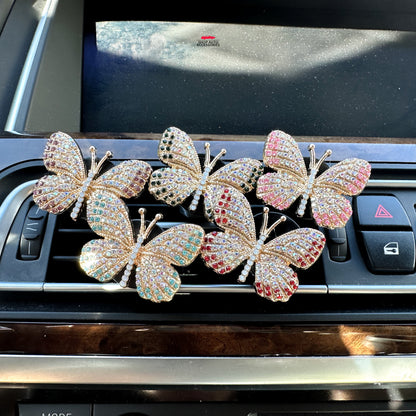 Cute Crystal Rhinestone Butterfly Air Vent Clip | Air Freshener Clip | Bling Car Accessories | Cute Car Accessory | New Car Gift