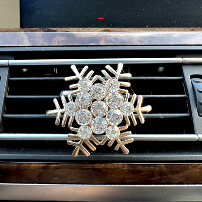 CLEARANCE Cute Crystal Rhinestone Snowflake Air Vent Clip | Air Freshener Clip | Bling Car Accessories | Cute Car Accessory